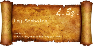 Ley Szabolcs névjegykártya